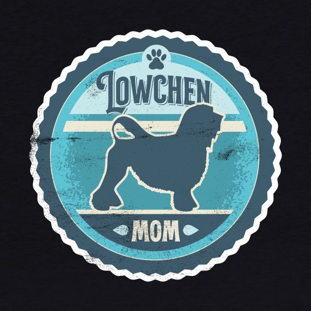 Lowchen Mom - Distressed Little Lion Dog Silhouette Design by DoggyStyles